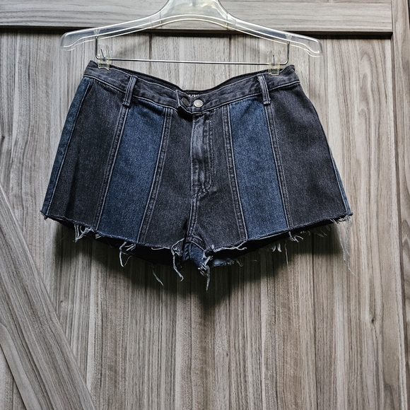 GRLFRND'CINDY' ROSE EMBROIDERED PANELLED DENIM SHORTS - Picture 6 of 16
